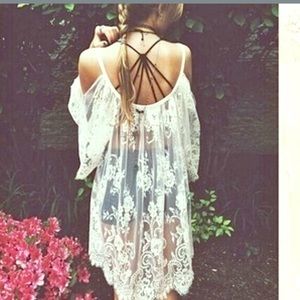 💗Boho lace swim cover up👏🏼 NWT PRICE REDUCED