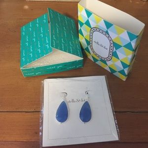 Stella & Dot sentiment stone drop earrings