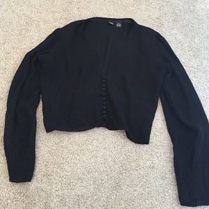 Black cropped blouse