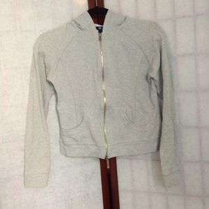 🔴💖HP💖 Vintage SO Light gray cropped full-zip hoodie. Juniors size S.