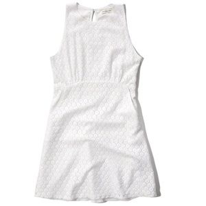 Abercrombie & Fitch Lace Skater Sun Dress White