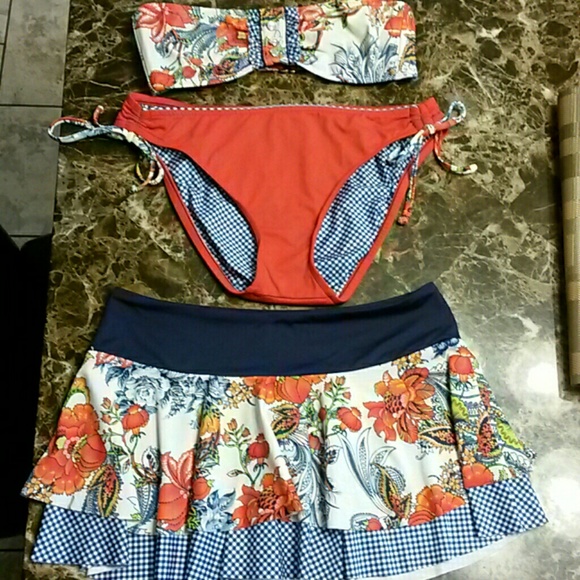 Lucky Brand three piece swimsuit