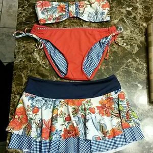 Lucky Brand three piece swimsuit