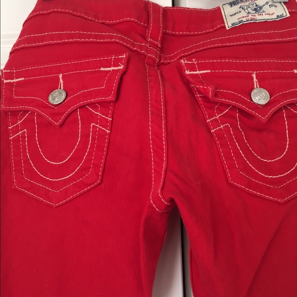 True Religion Red/skinny/low rise/ stretch