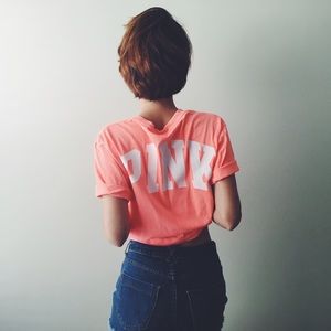 Coral PINK Cotton T-Shirt