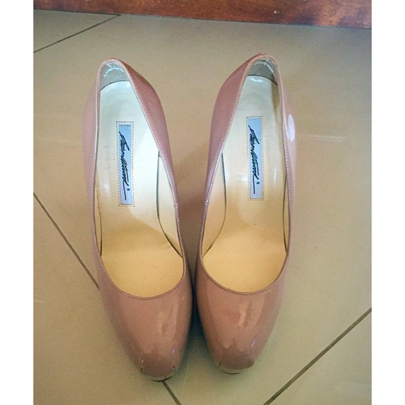 Like new Brian Atwood blush patent leather heels