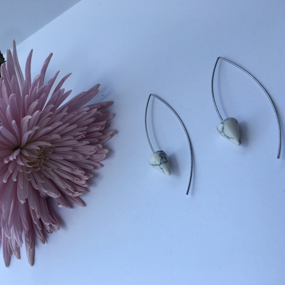 Jewelry - Stone Loop Earrings