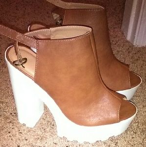 Brown Platform Booties
