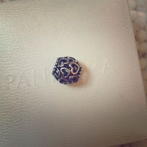 Sliver heart Pandora charm