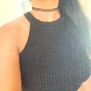 Sheer black choker