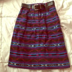Aztec print pencil skirt