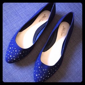 Sequined Canvas Flats