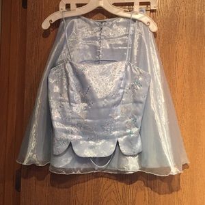 Two piece, short, blue dress