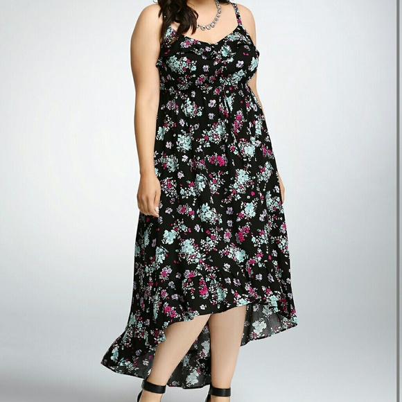 Torrid floral hi-low dress nwot