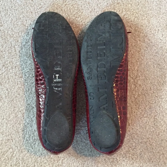Sam Edelman Ballet Flats-Stamped Red Leather - Picture 3 of 4