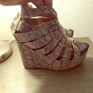 Jeffery Campbell Snake Skin wedges