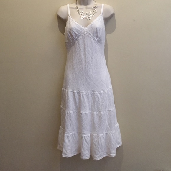GAP white linen dress