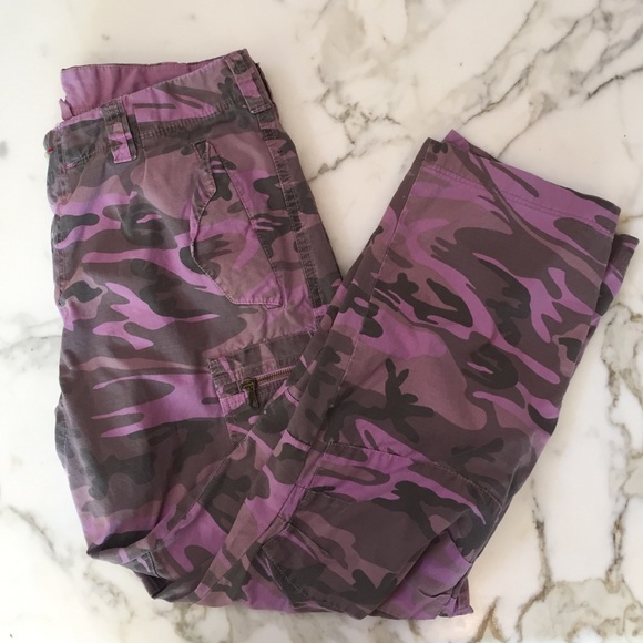 Purple Camouflage cargo pants