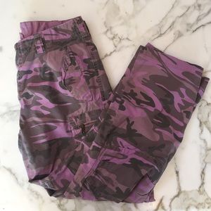 Purple Camouflage cargo pants
