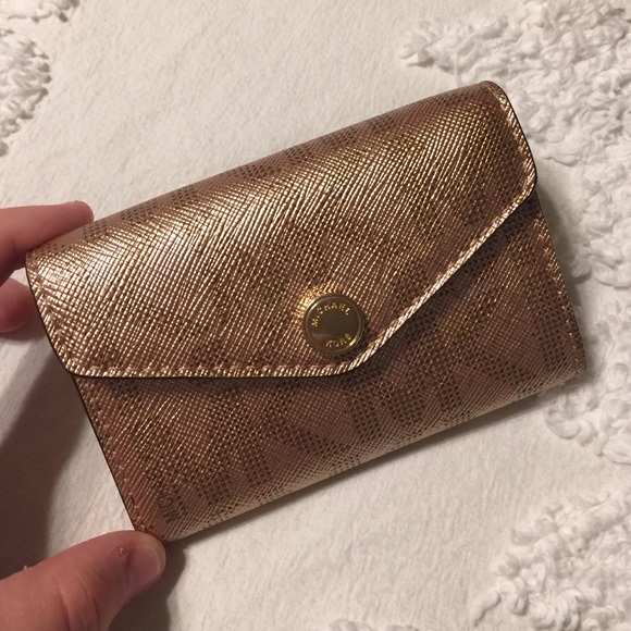 Rose Gold MK Wallet