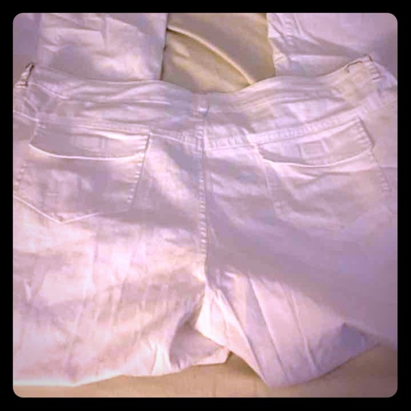 Plus size white jeans