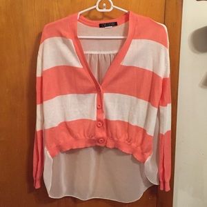 Orange and white stripped sweater