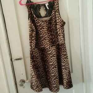 Cute Leopard Skater Dress