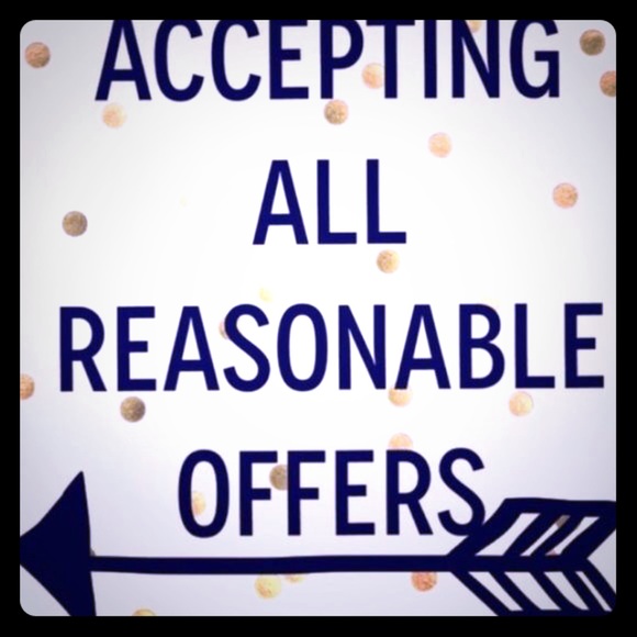 I'm always open to reasonable offers 😀