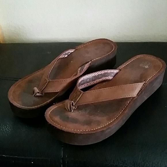 High heeled flip flops