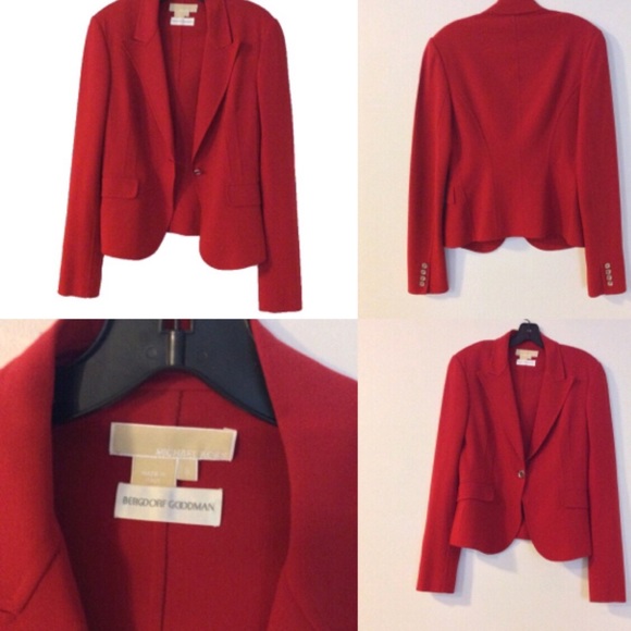 Michael Kors Collection Red Blazer - Picture 5 of 10