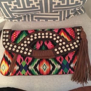 Oversize printed Cynthia Vincent Clutch