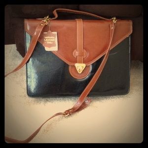 Leather computer bag