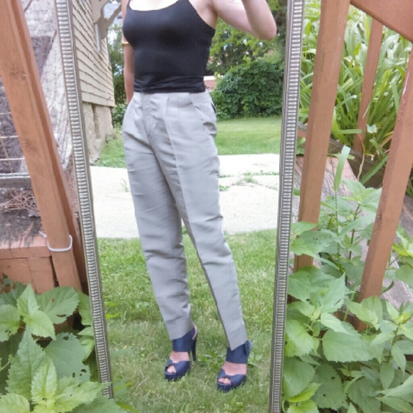 Jil Sander Highwaisted Pleated Silk Pants