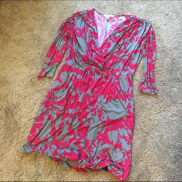 Max & Cleo long sleeve wrap dress