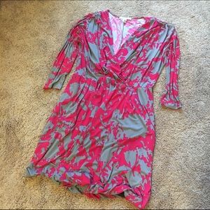 Max & Cleo long sleeve wrap dress