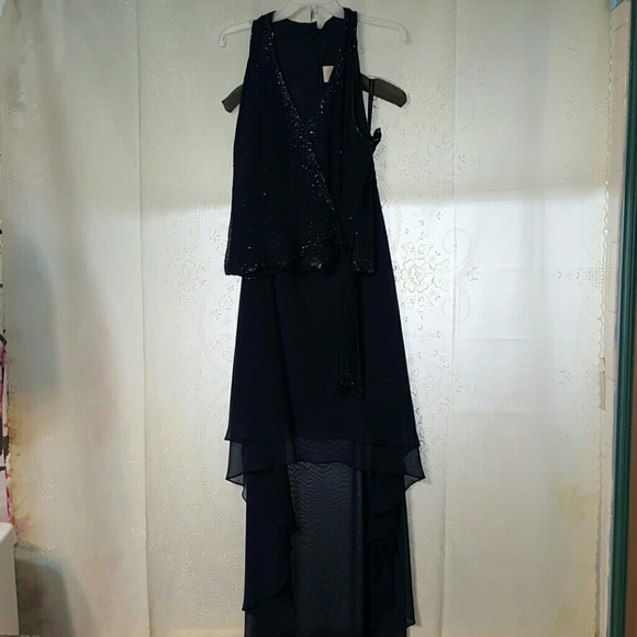 Navy Blue Top and Skirt