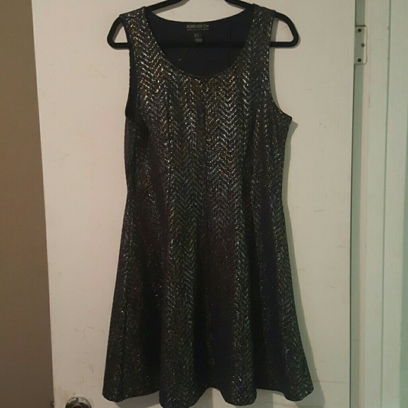 Metallic fit and flare