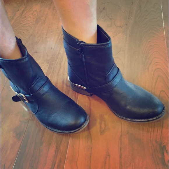 Motorcycle Style Ankle Boots