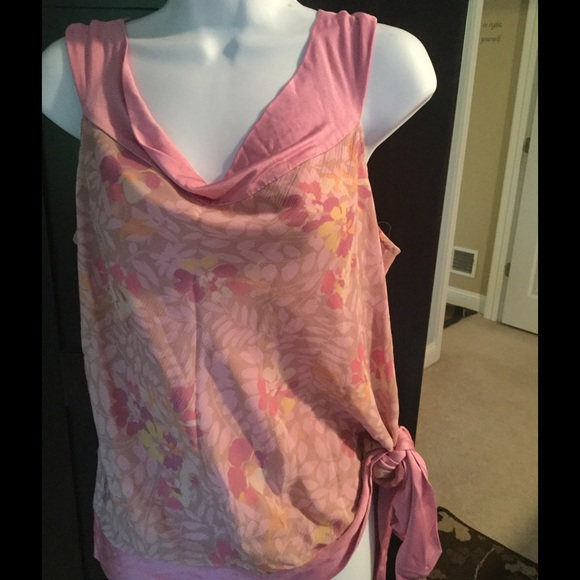 Pink silk/rayon top