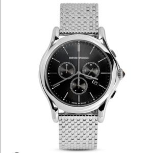 New Emporio Armani Swiss made stainless steel.