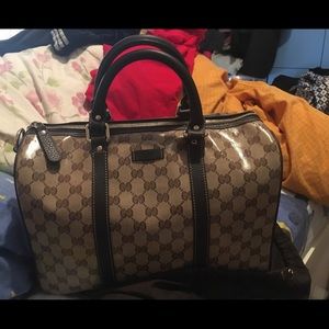 Auth Brand new GUCCI crystal Boston bag