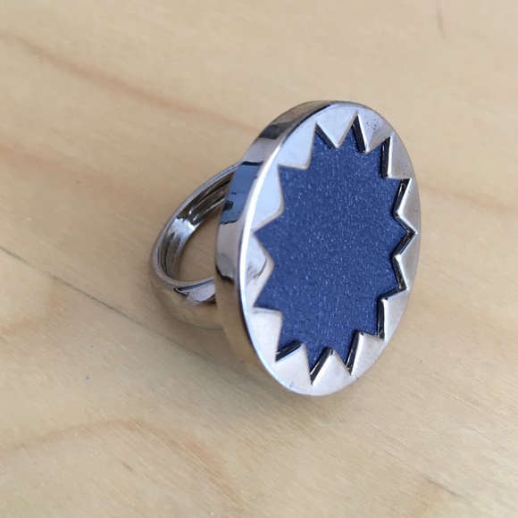 House of Harlow 1960 Navy Blue Starburst Ring