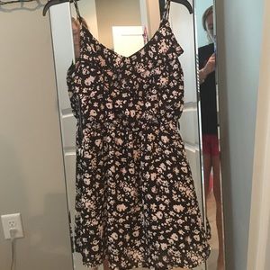 cotton on black floral dress