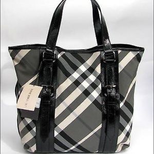 💯 ORIGINAL Burberry VICTORIA BEAT CHECK Tote  Bag
