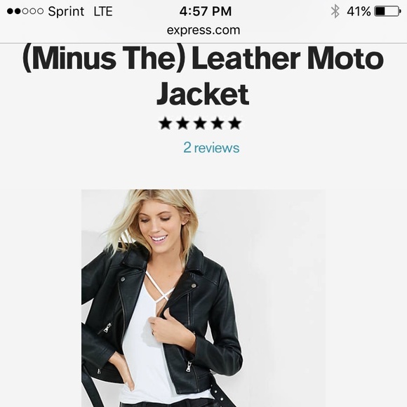 Express Minus the leather Moto jacket - worn once - Picture 4 of 4