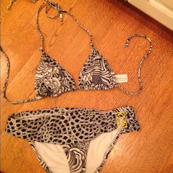 Black and white Trina Turk size 8 bathing suit