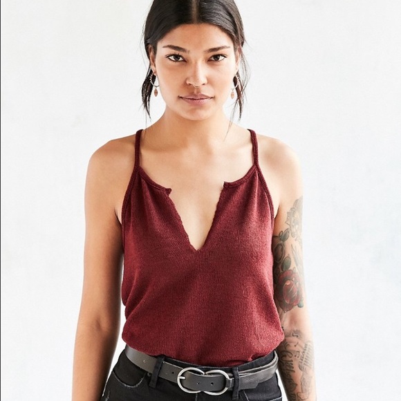 Project Social T Urban Outfitters Maroon Tank Top