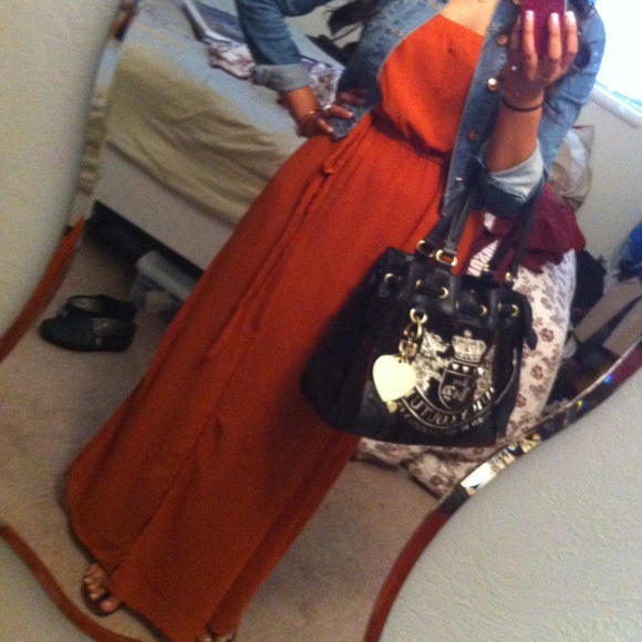 Burnt orange maxi dress