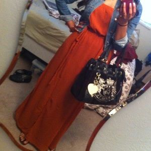 Burnt orange maxi dress