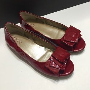 Peep-Toe Ballet Flats